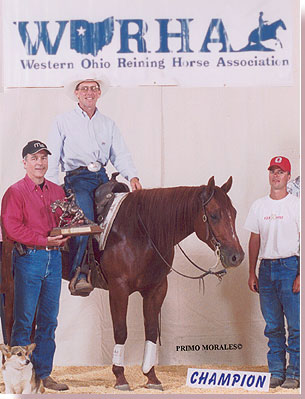 2003 Win at Western Ohio Reining Horse Association, Findlay, Ohio
